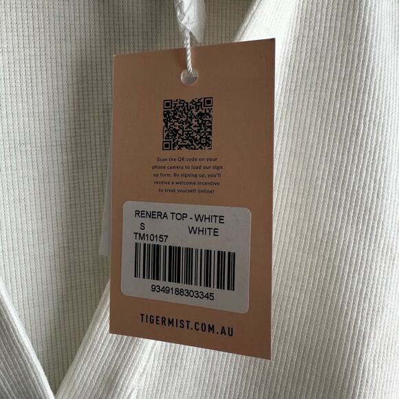 Tiger Mist Renera Cropped Polo Top White S - Picture 3 of 11